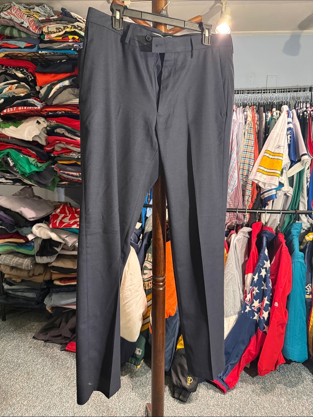 Haggar FlexPlus Dark Blue Dress Pants